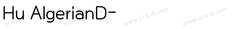 Hu AlgerianD字体转换